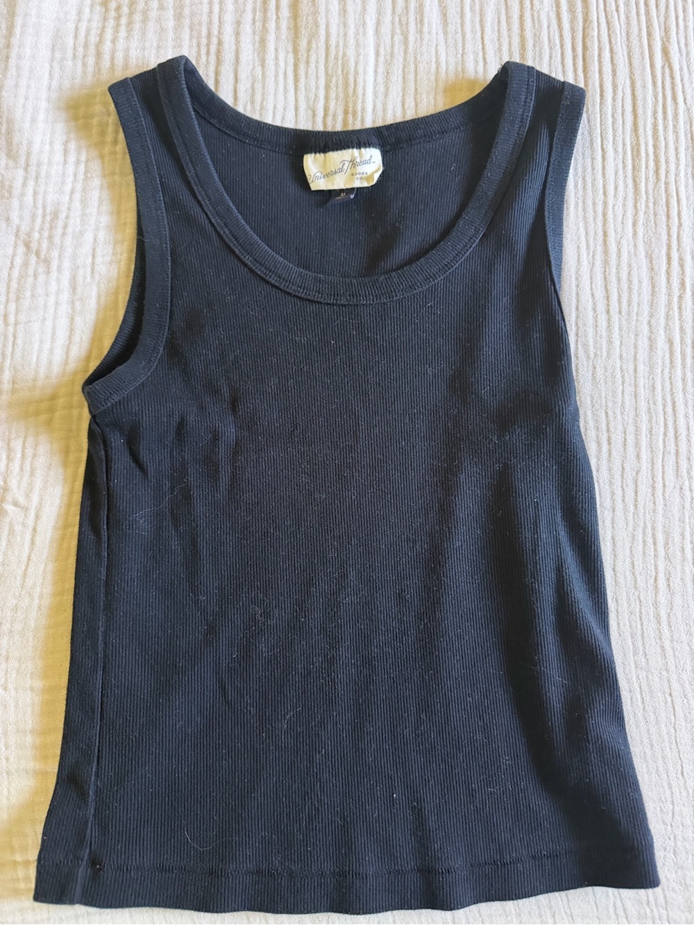 Universal Thread Black Ribbed Tank Top - Women